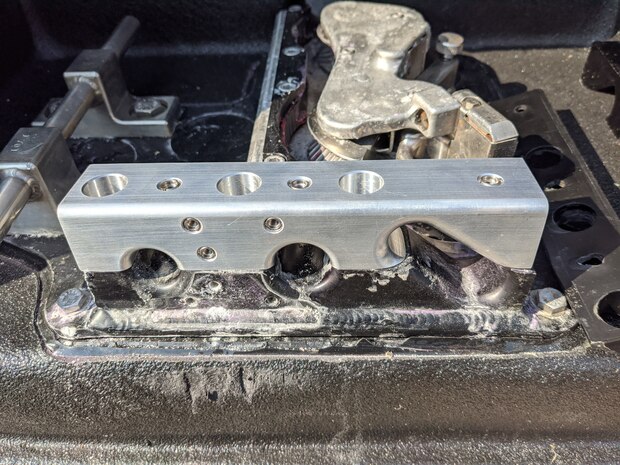 A machined aluminum fairlead block was rapidly produced by the Naval Surface Warfare Center Panama City Division (NSWC PCD) Fabrication and Prototype Shops. This block enabled NSWC PCD engineers to quickly provide a solution to aid in mission continuation.