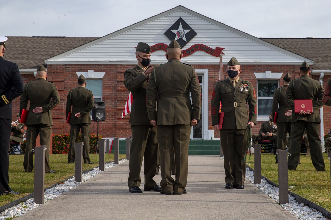 1st Battalion, 8th Marine Regiment Awarded French Fourragere after Assignment to 6th Marine Regiment