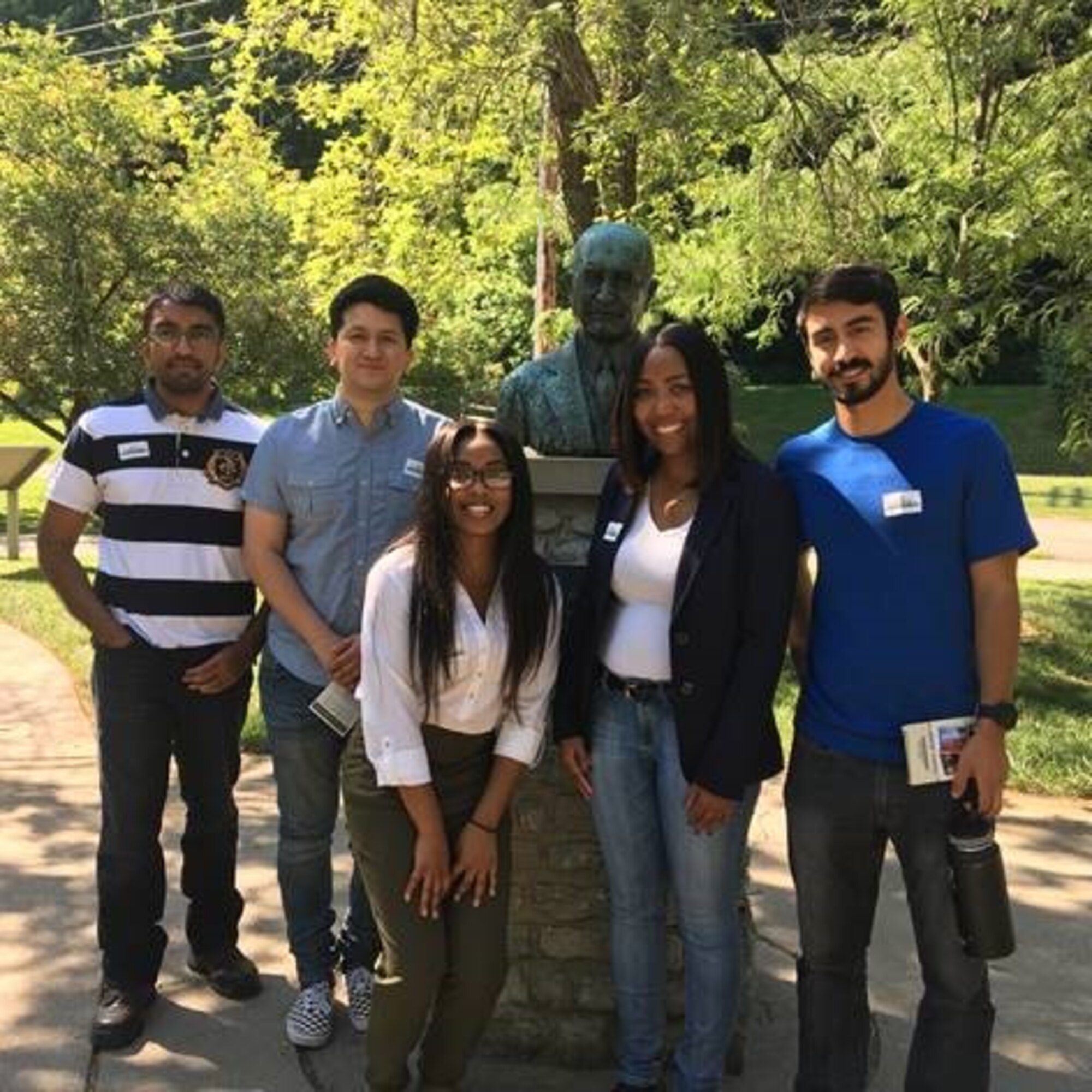 In 2018, Meelad Ranaiefar, Cristian Orozco, Shannon Stephens, Asheley Blackford and Nanthakishore Makeswaran visited Carillon Historical Park as part of a tour to see the rich aviation history and invention that originates in Dayton. (Courtesy photo)