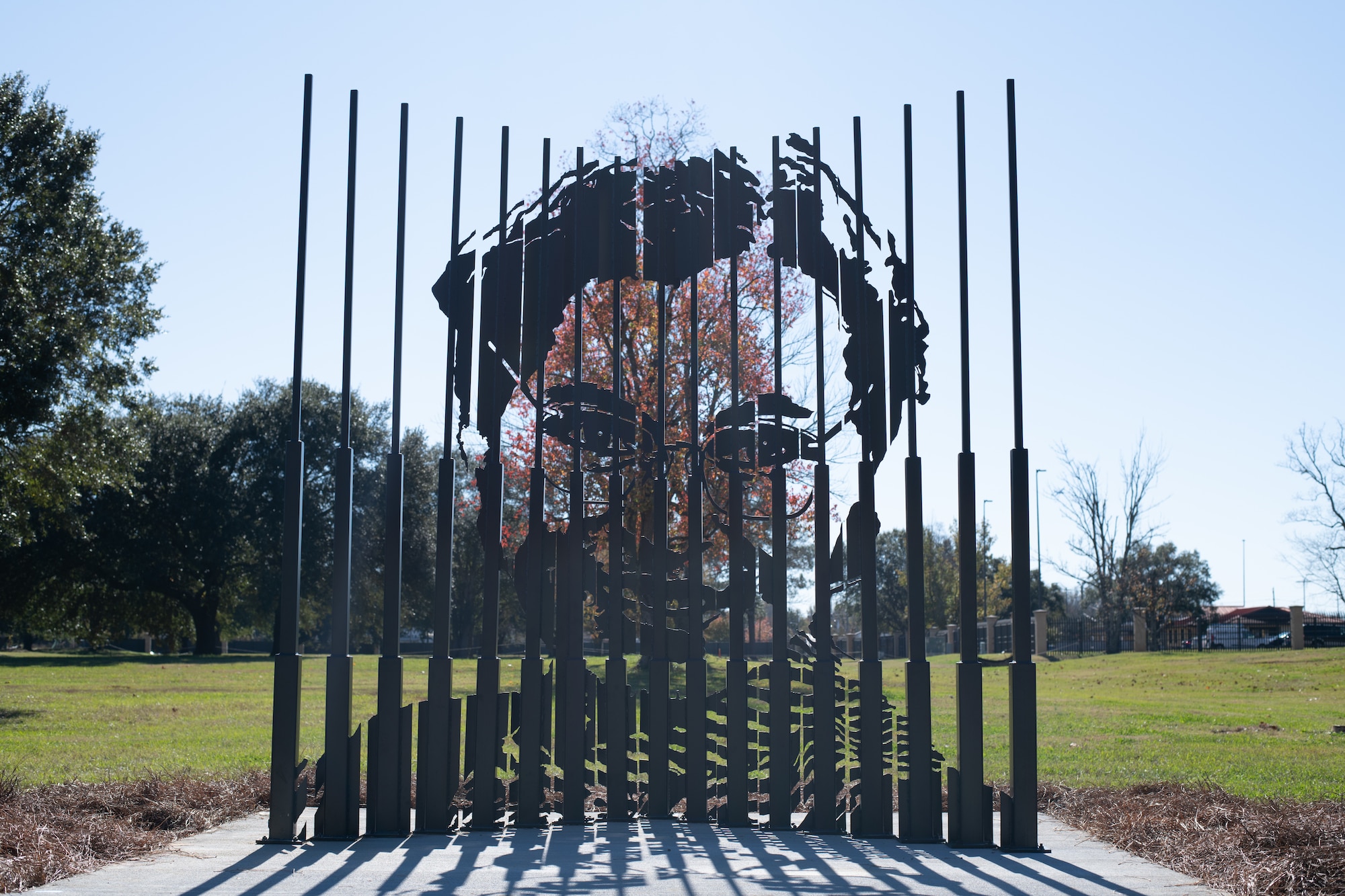 A new Rosa Parks sculpture created by Ian Mangum, a 42nd Force Support Squadron team member, sits on display shortly after its unveiling Dec. 1, 2020, on Maxwell Air Force Base, Alabama. Many people may know of the work Rosa Parks did during the civil rights movement, but less may know she worked on Maxwell Air Force Base in the 1940s. (U.S. Air Force photo by Senior Airman Charles Welty)