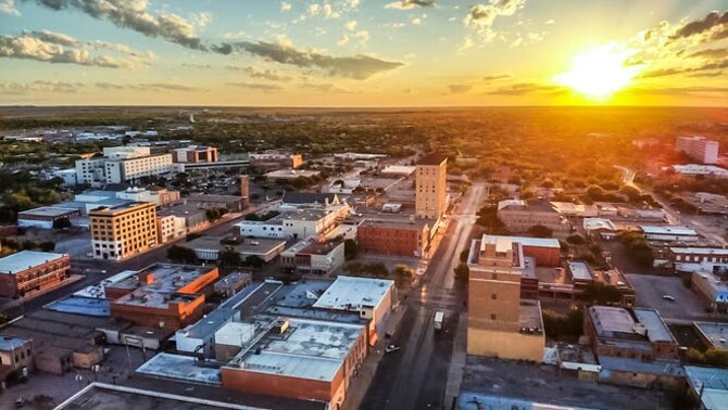 Tim L Vasquez captured sunrise Friday April 19, 2019, over downtown San Angelo. (Photo by Tim L. Vasquez)
