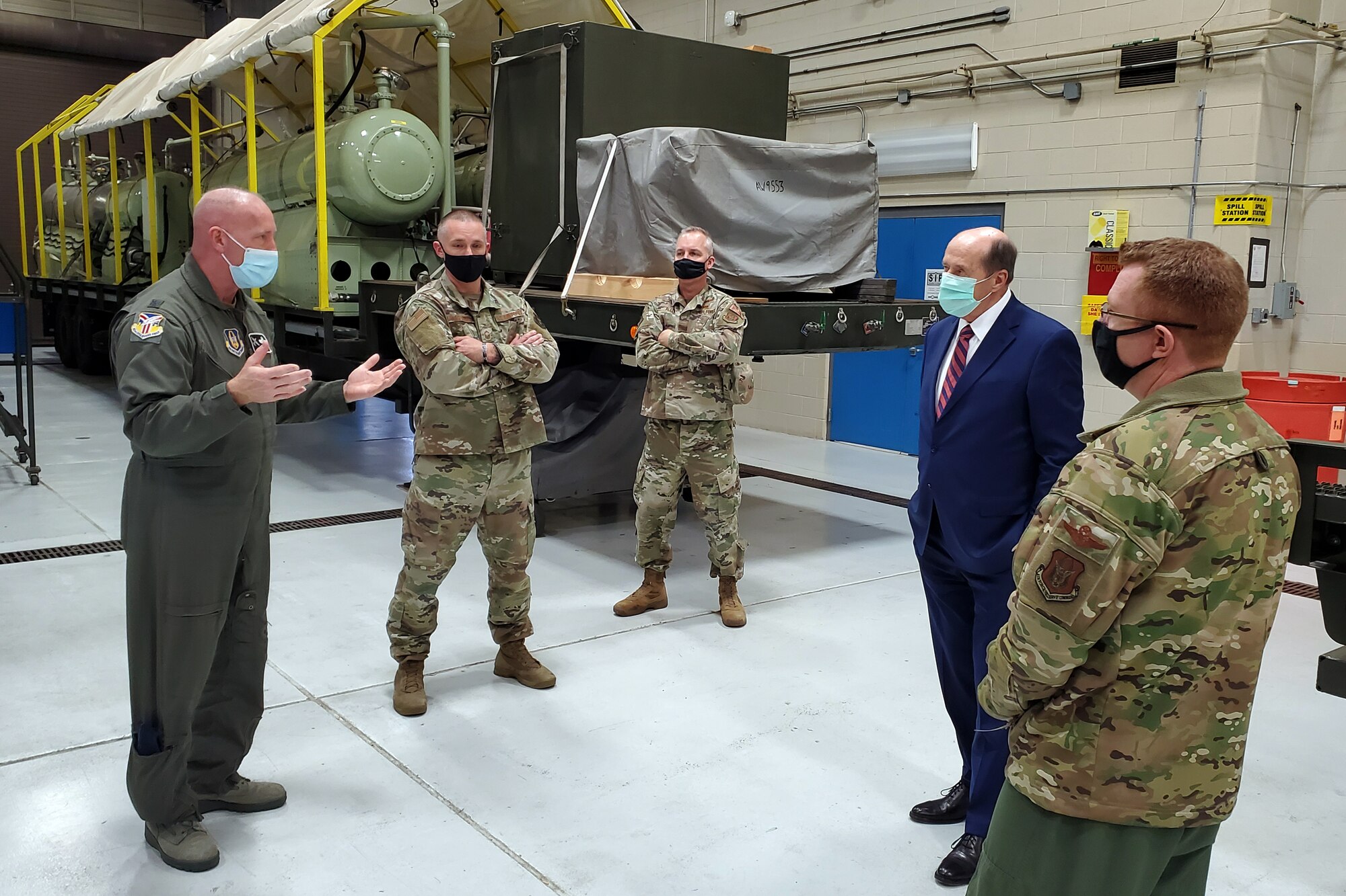 The 910th Airlift Wing hosted Tom Humphries, president and CEO of the Youngstown-Warren Regional Chamber, for a distinguished visitor tour of Youngstown Air Reserve Station, Nov. 23, 2020.