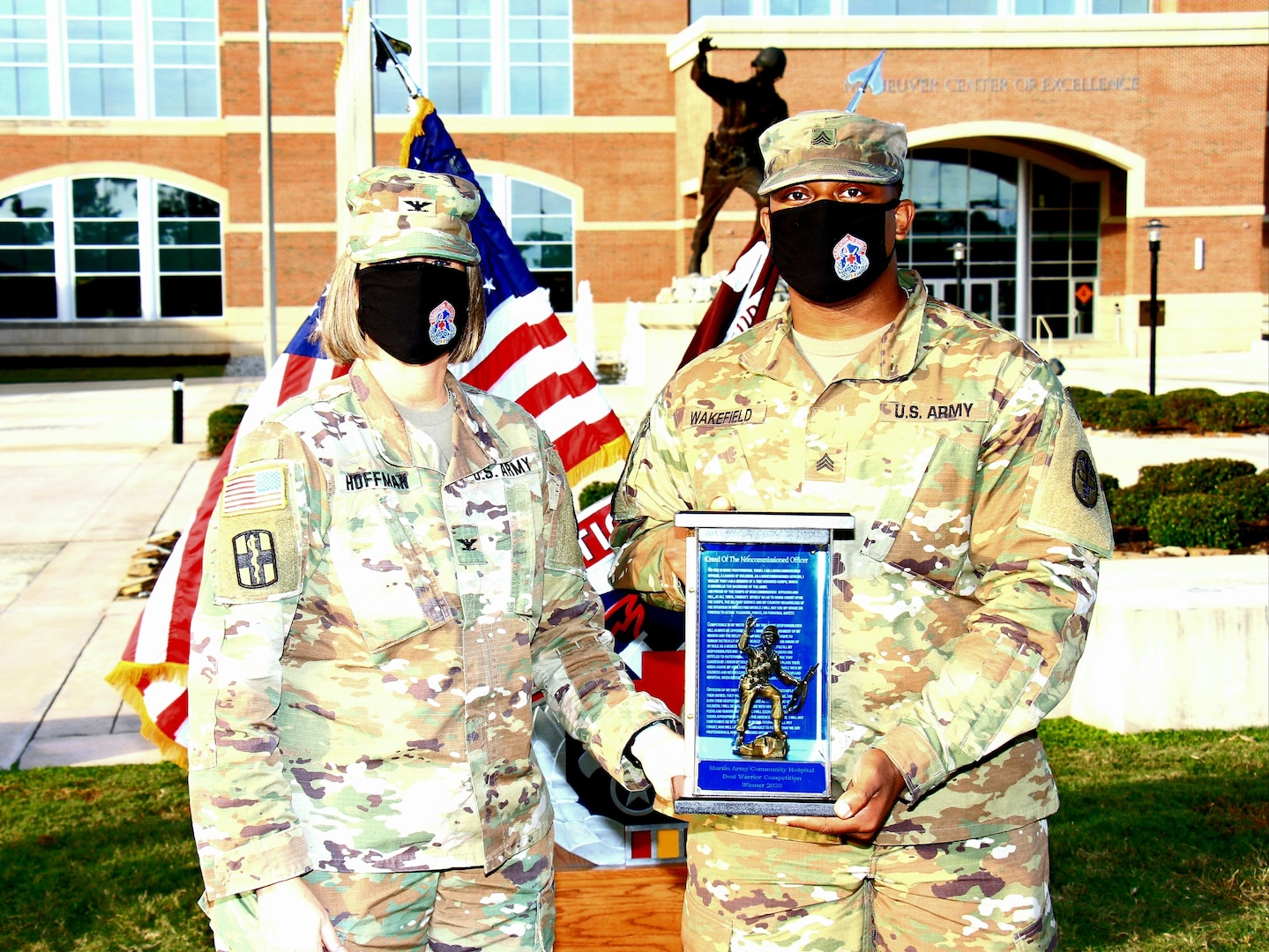 Col. Melissa Hoffman and Sgt. Darius Wakefield