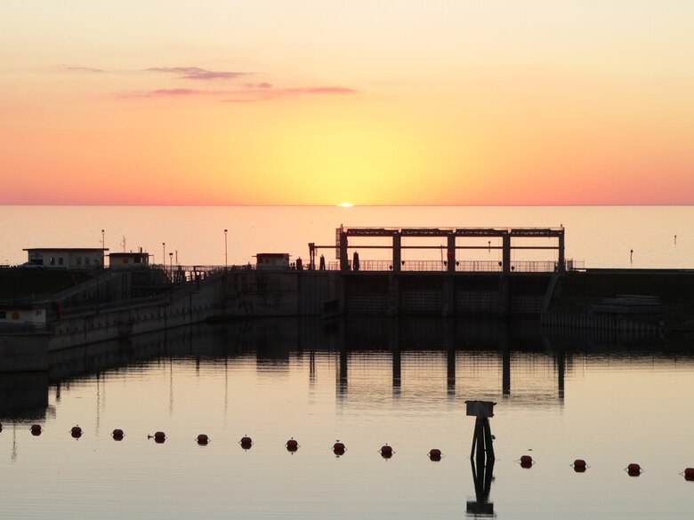 Photo of sunset over Lake Okeechobee viewed from Port Mayaca