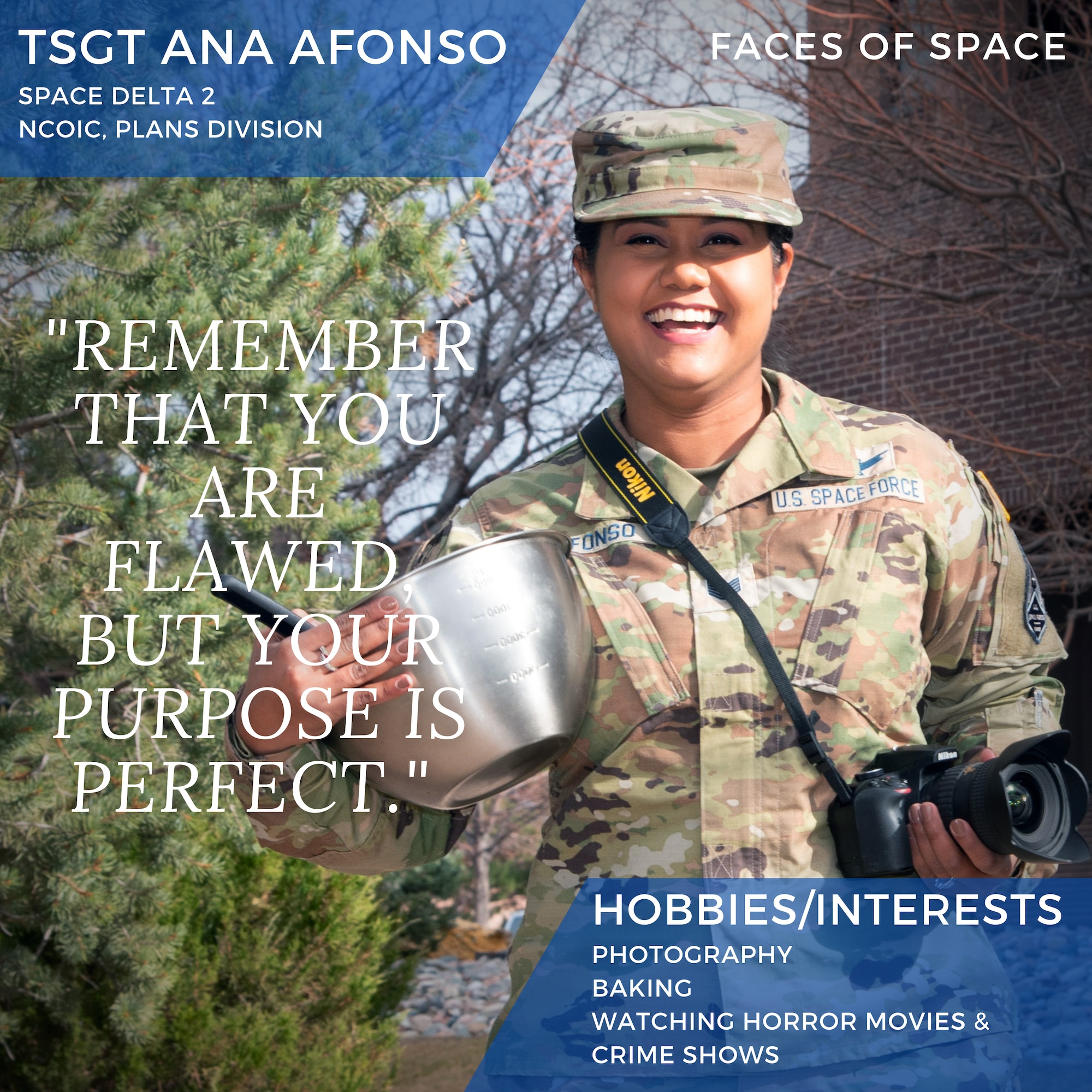 TSgt Ana Afonso poses for a picture.