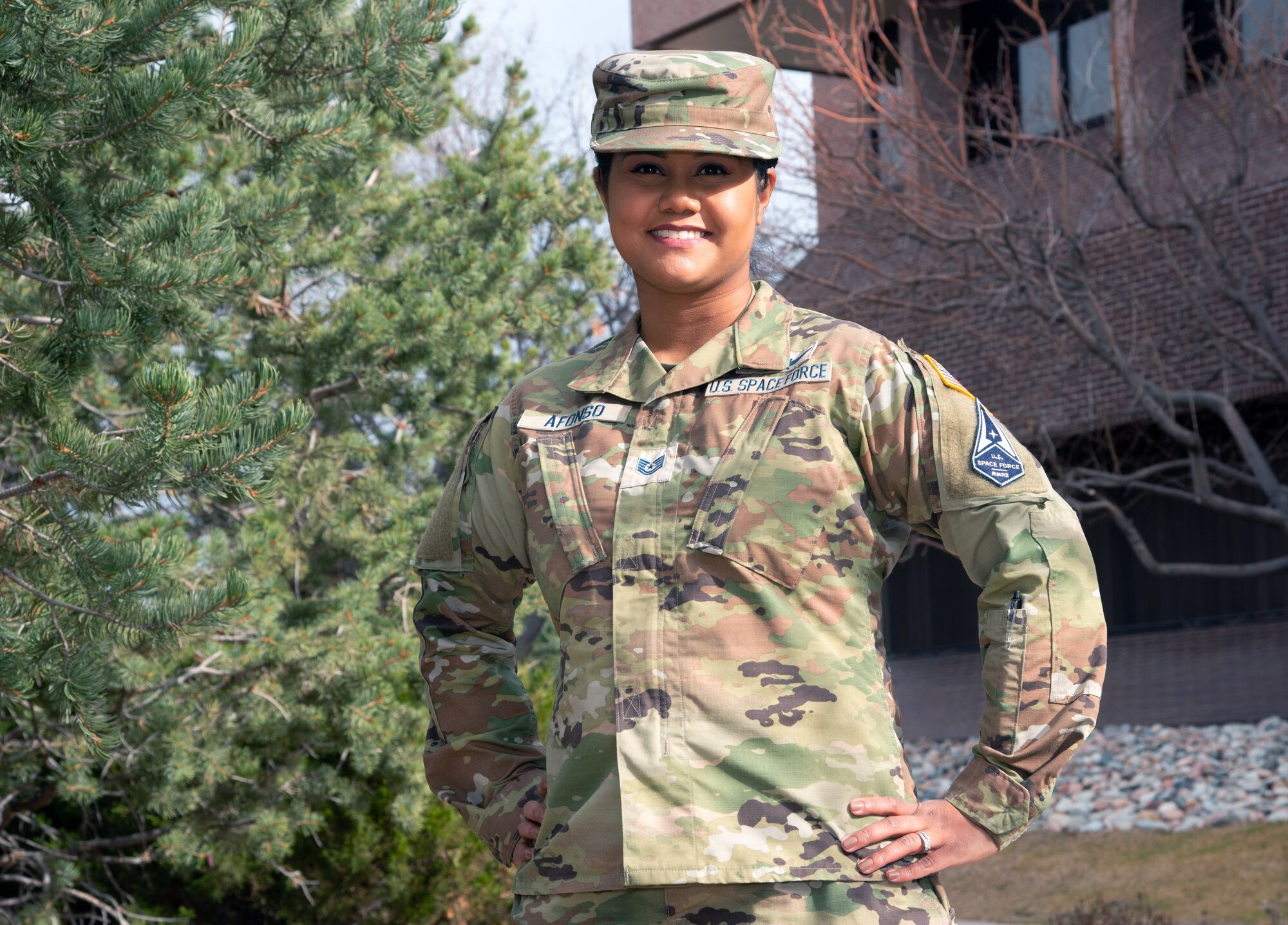 TSgt Ana Afonso poses for a picture.