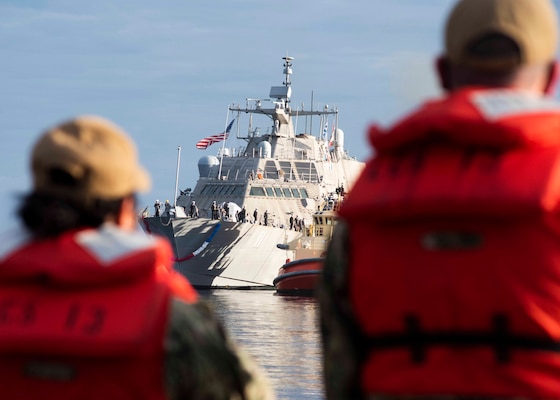 USS Sioux City (LCS 11) arrives at Naval Station Mayport.