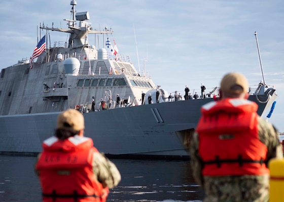 USS Sioux City (LCS 11) arrives at Naval Station Mayport.