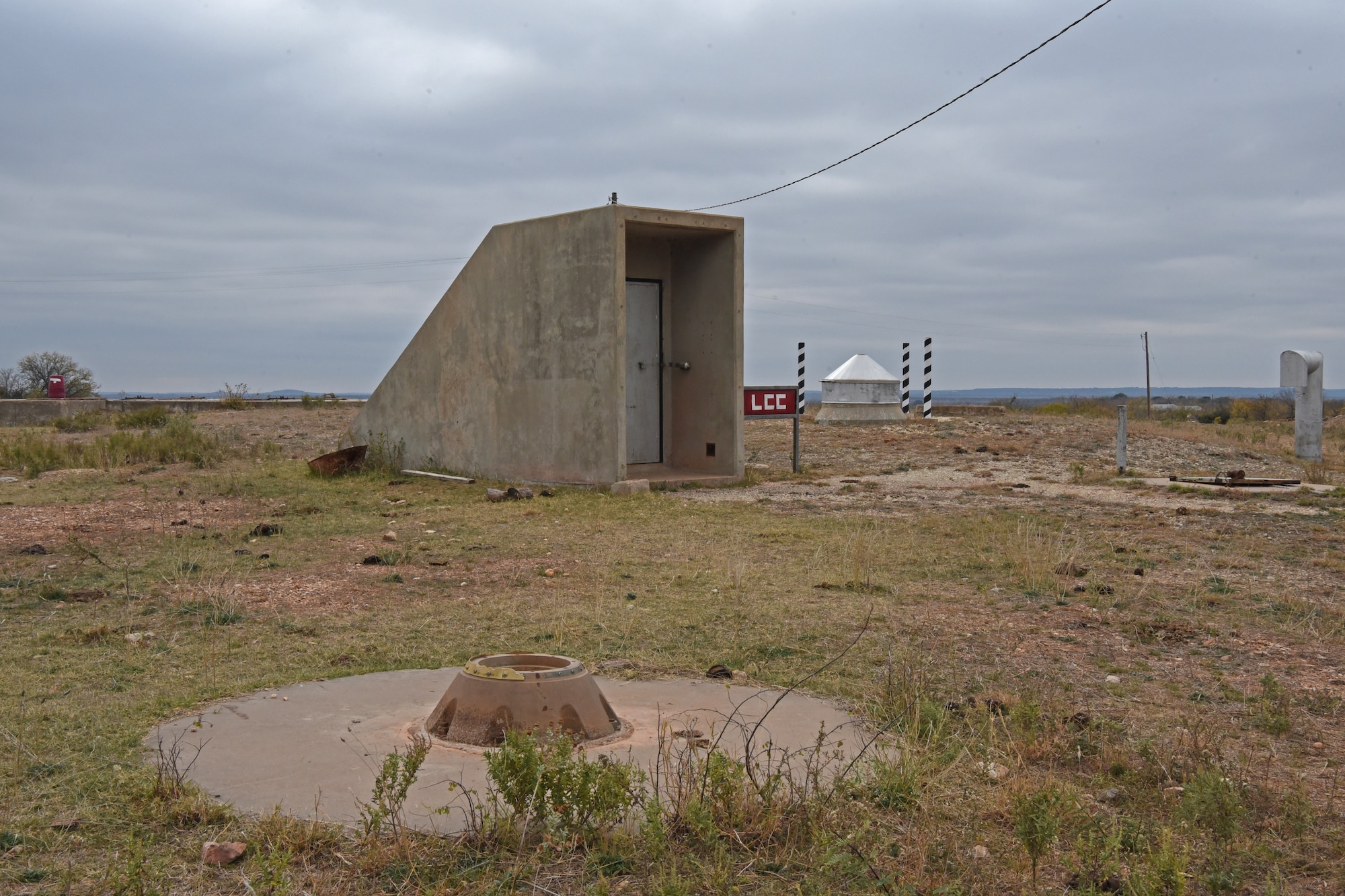 The above ground view at Lawn Atlas Missile Base’s missile silo in Lawn, Texas, Dec. 3, 2020. The silo was a storage and launching facility for the Atlas intercontinental ballistic missile F series during the Cold War in 1962. (U.S. Air Force photo by Senior Airman Abbey Rieves)