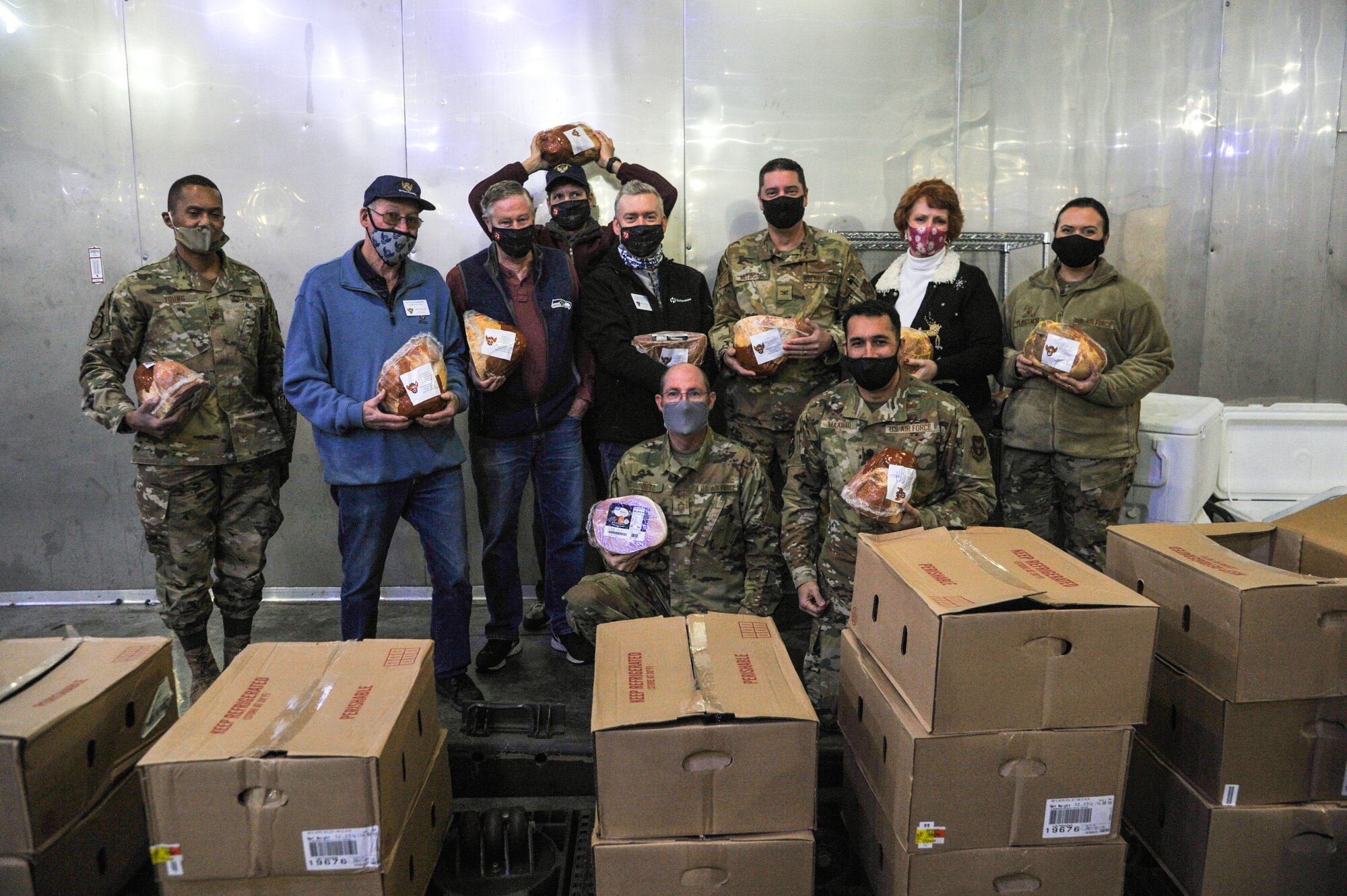 Local Air Force Association chapter delivers holiday hams in annual event benefiting Air Force Reserve families