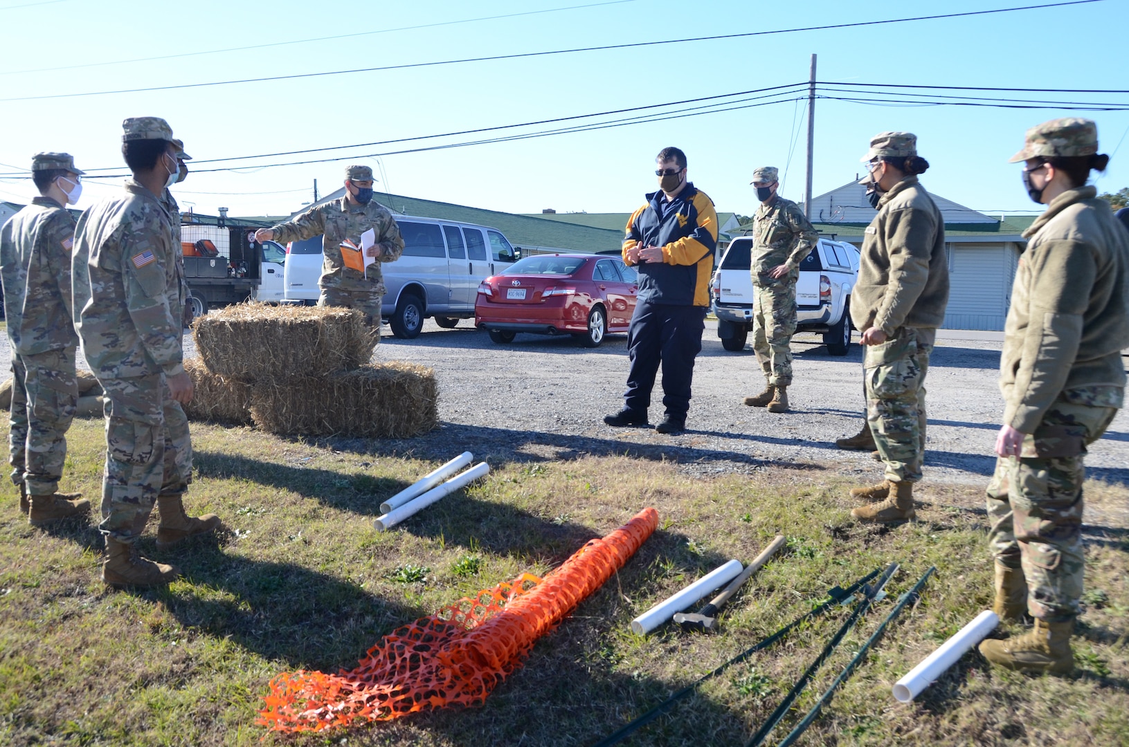 Soldiers and Airmen assigned to the Virginia National Guard’s Richmond-based 34th Chemical, Biological, Radiological, Nuclear, Explosive Enhanced Response Force Package, or CERFP, learn to use emergency response equipment during CERFP University Dec. 3, 2020, at the State Military Reservation in Virginia Beach, Virginia.