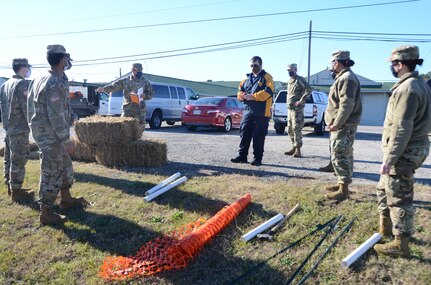 Soldiers and Airmen assigned to the Virginia National Guard’s Richmond-based 34th Chemical, Biological, Radiological, Nuclear, Explosive Enhanced Response Force Package, or CERFP, learn to use emergency response equipment during CERFP University Dec. 3, 2020, at the State Military Reservation in Virginia Beach, Virginia.