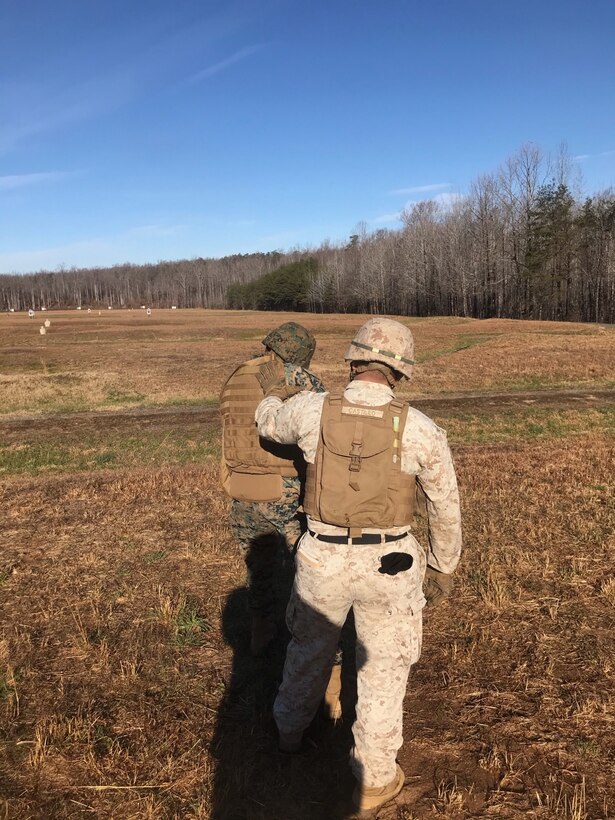 Photos of Headquarters Battalion's Live Fire Event December 2-3 2020