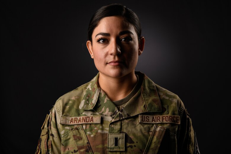 1st Lt. Miah Aranda, 45th Comptroller Squadron Financial Analysis flight commander, poses for a photo on Nov. 24, 2020, at Patrick Air Force Base, Fla. Aranda was one of two Air Force applicants to be chosen for the U.S. Army-University of Kentucky (UK) Master of Social Work (MSW) Program, where upon completion she will earn an appointment as an officer in social work. (U.S. Space Force photo by Airman 1st Class Thomas Sjoberg)