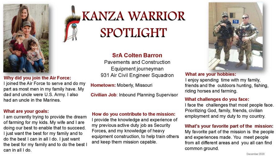 December KANZA Warrior Spotlight