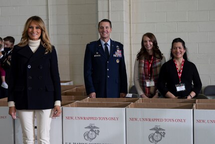 First Lady visits JBAB for 2020 Toys for Tots