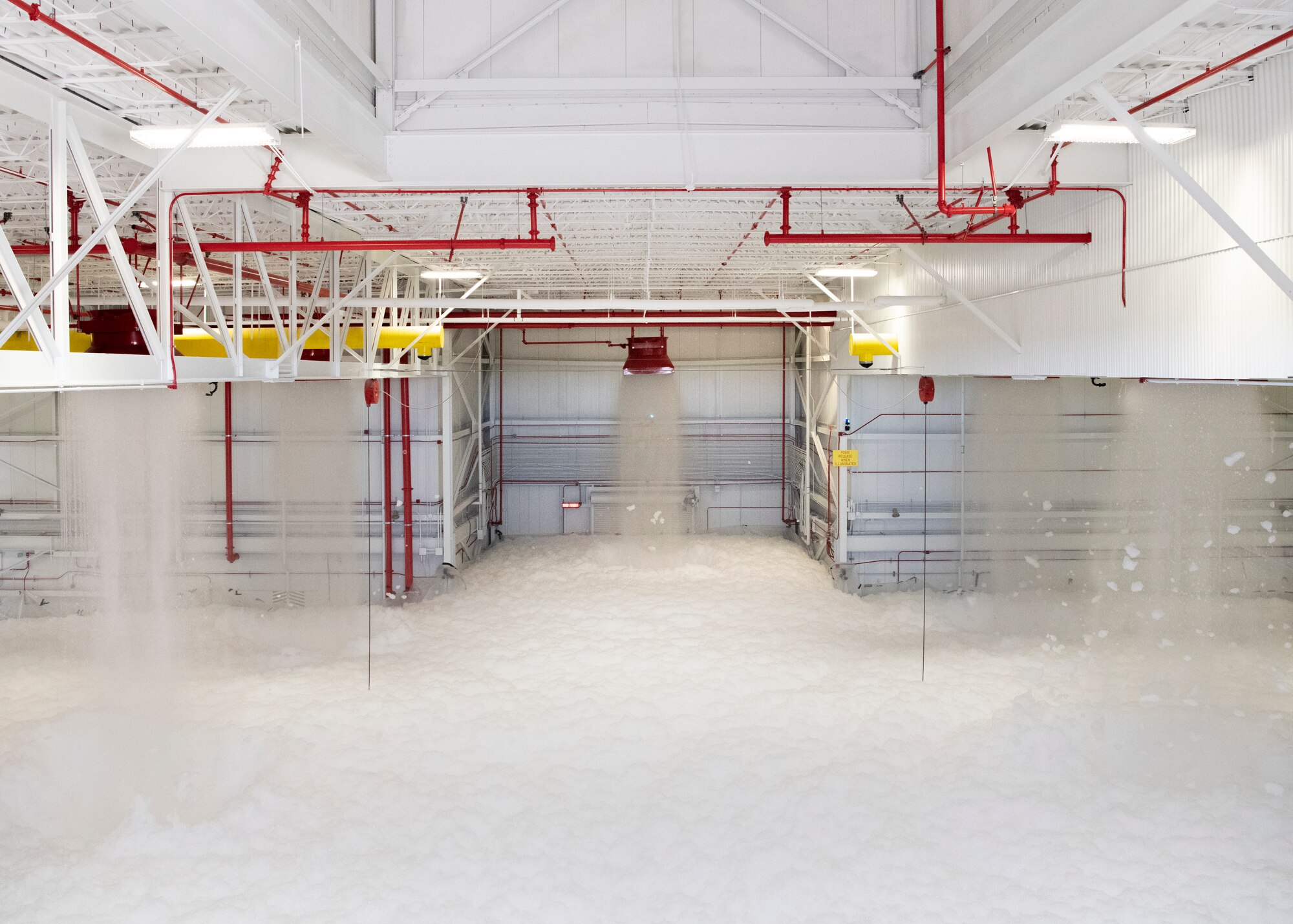 Photo of foam filling the inside of a hanger