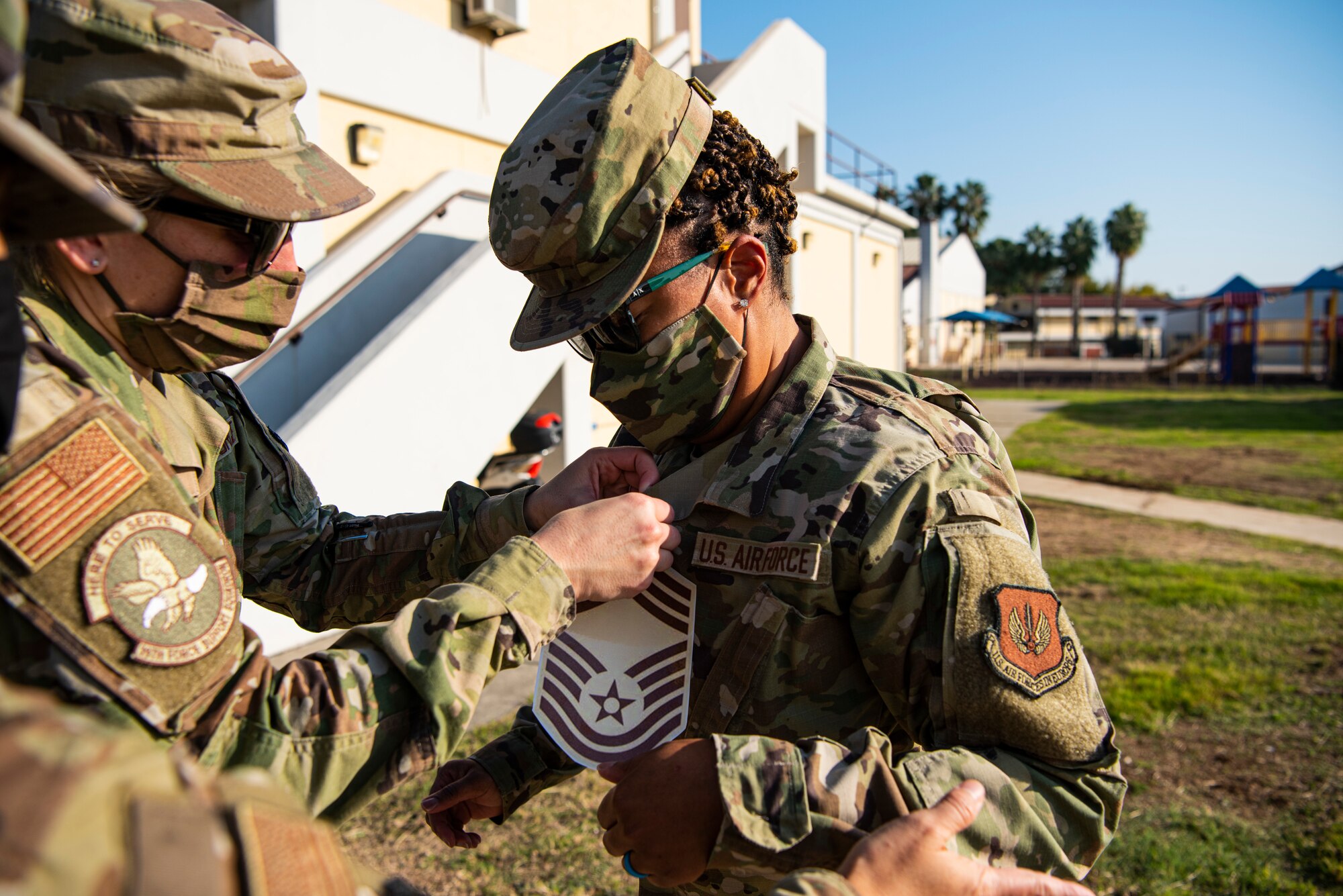 Photo of placing rank on another