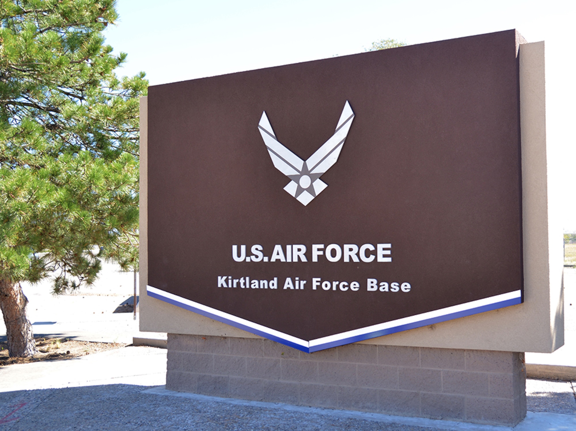 Kirtland Air Force Base, New Mexico, entry gate. (U.S. Air Force photo)