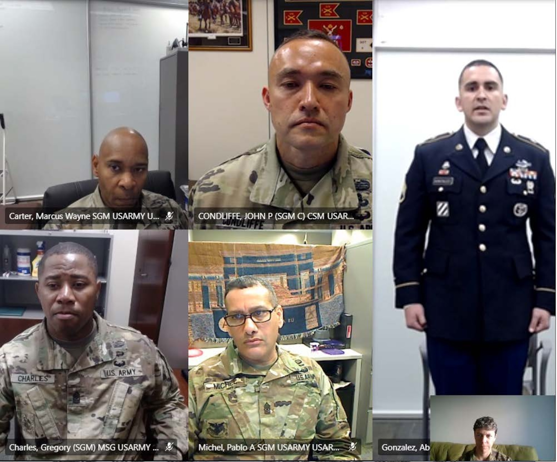 U.S. Army Central leadership congratulated Staff Sgt. (P) Abelardo Gonzalez of Headquarters and Headquarters Battalion, for earning the USARCENT 2020 Career Counselor of the Year title, Dec. 8.

The announcement followed the Army Service Component Command’s two-day virtual competition held Dec. 7-8, which featured a packet evaluation to include a previously completed Army Combat Fitness Test, a written examination, and a virtual board.