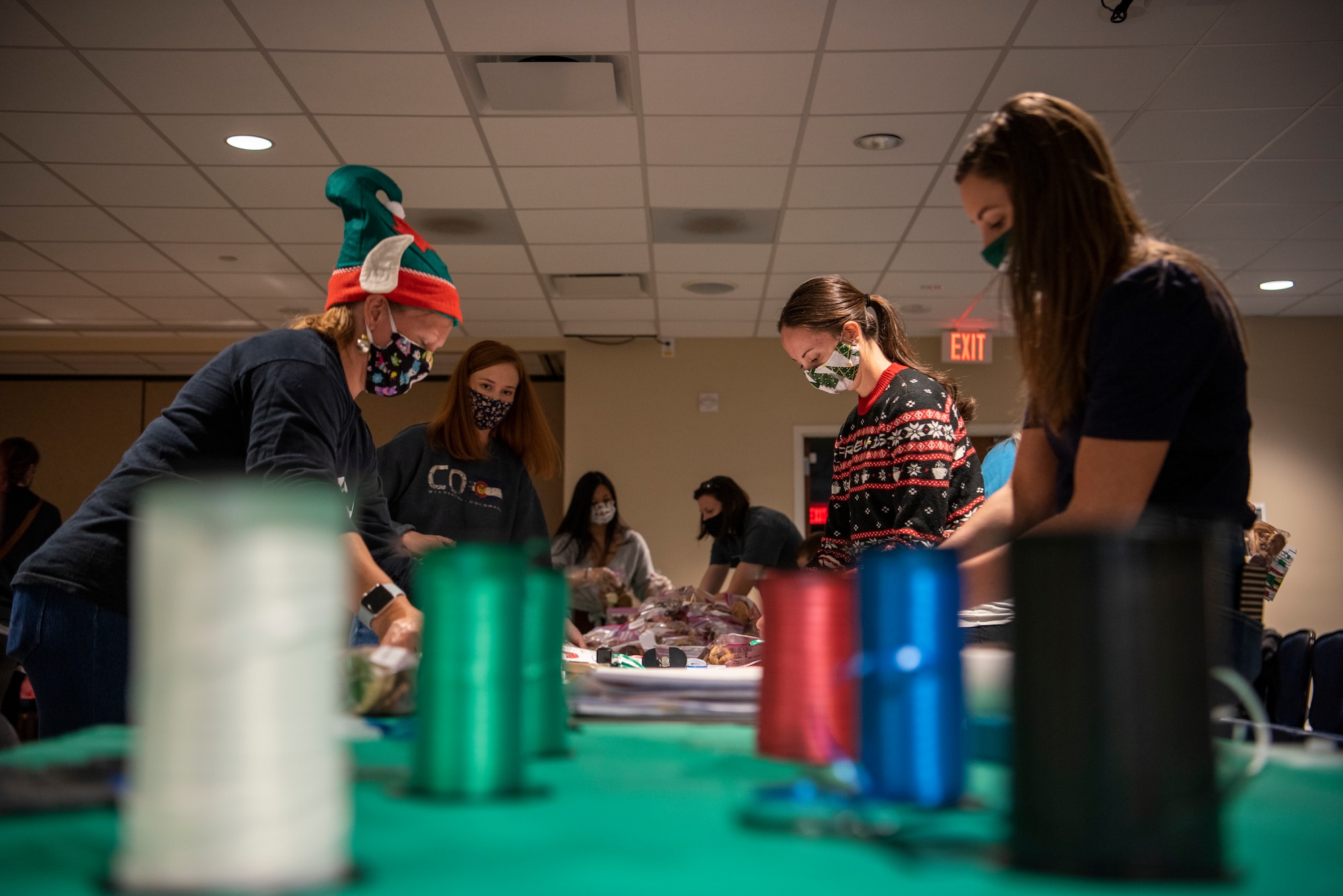 The Seymour Johnson Air Force Base Officer and Civilian Spouses Club conducted an annual Airmen Cookie Drive to benefit Airmen residing in the dorms.