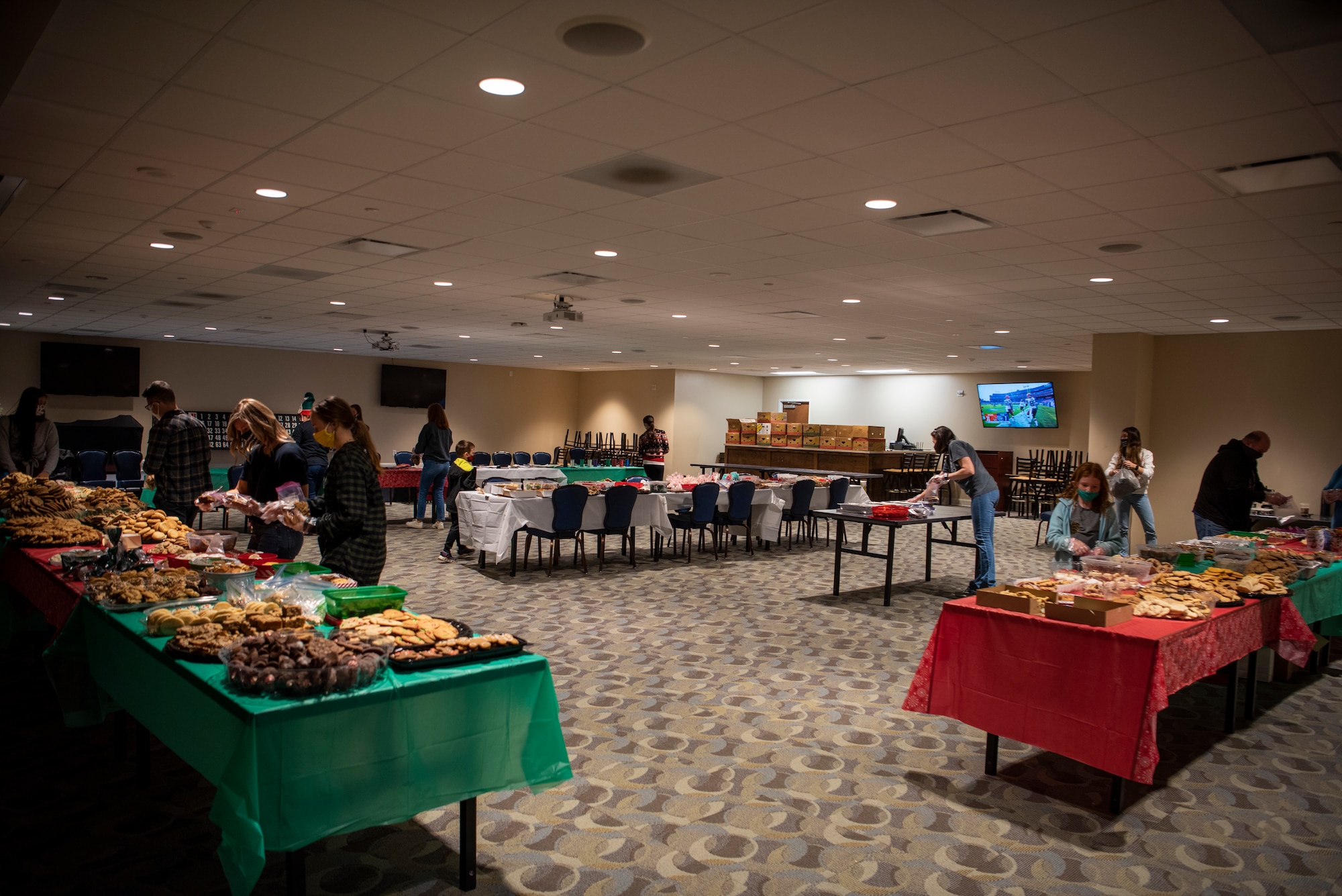 The Seymour Johnson Air Force Base Officer and Civilian Spouses Club conducted an annual Airmen Cookie Drive to benefit Airmen residing in the dorms.