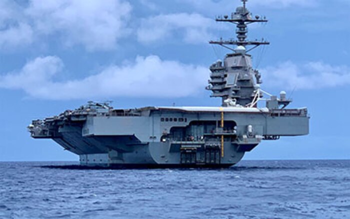 NUWC Division Newport engineers execute successful sensor accuracy test of USS Gerald R. Ford