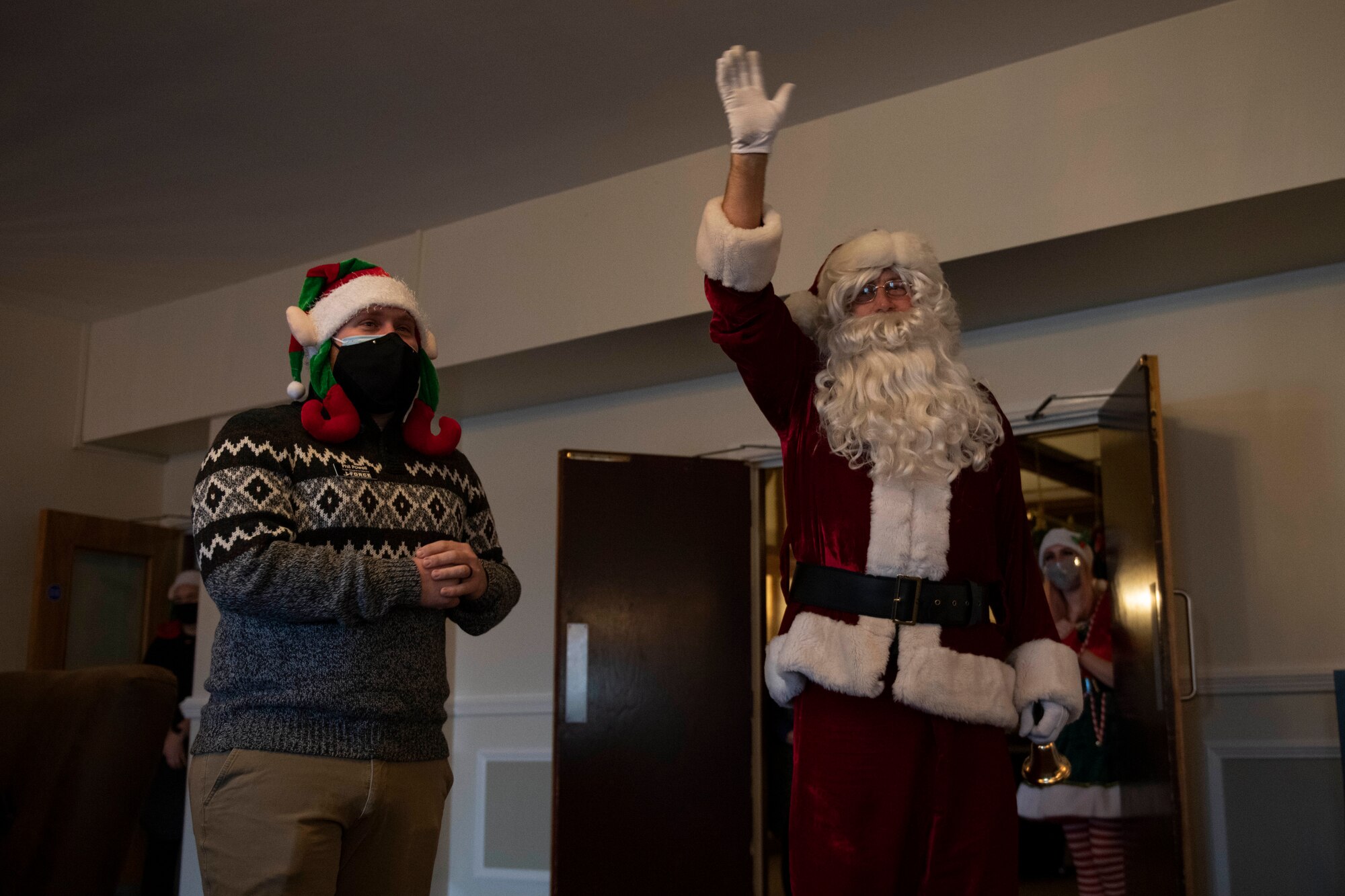 U.S. Air Force 423rd Force Support Squadron hosted Breakfast with Santa at Royal Air Force Alconbury, England, Dec. 5, 2020. Families ate breakfast, heard a story and took a photo with Santa Claus. (U.S. Air Force photo by Senior Airman Jennifer Zima)