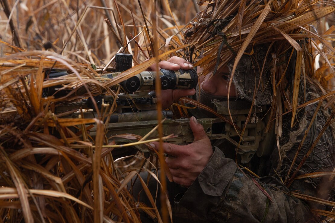 A U.S. Marine participates in a live fire range during exercise Forest Light 21 in the Niigata Prefecture, Japan, Dec. 8.