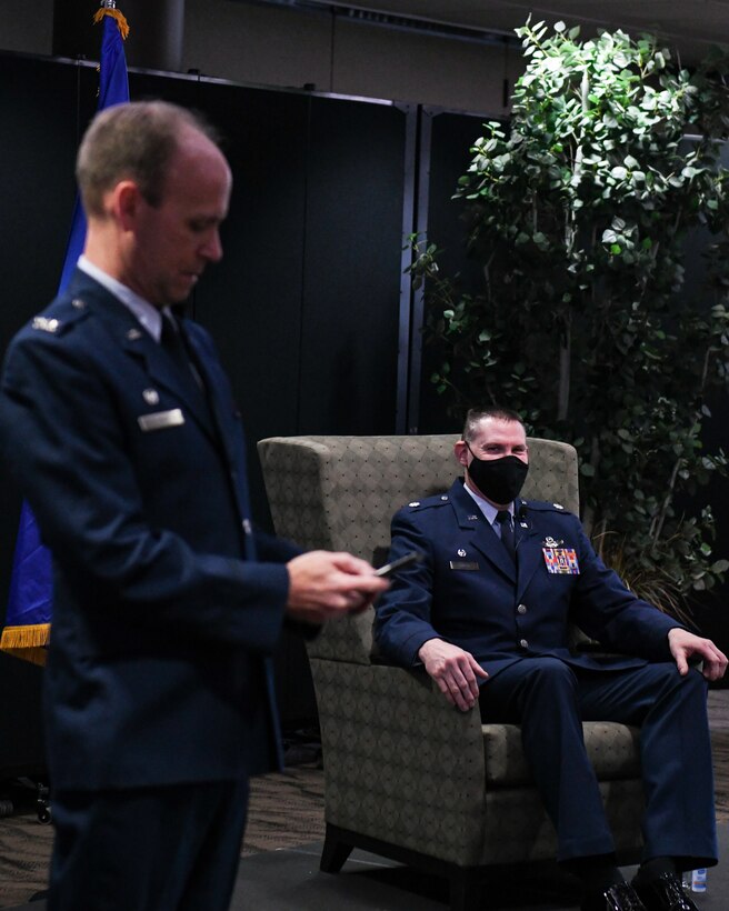 Lt. Col. Scott Lawson assumed command of the 910th Operations Group during an assumption of command ceremony held in Youngstown Air Reserve Station’s community activity center, Dec. 6, 2020.