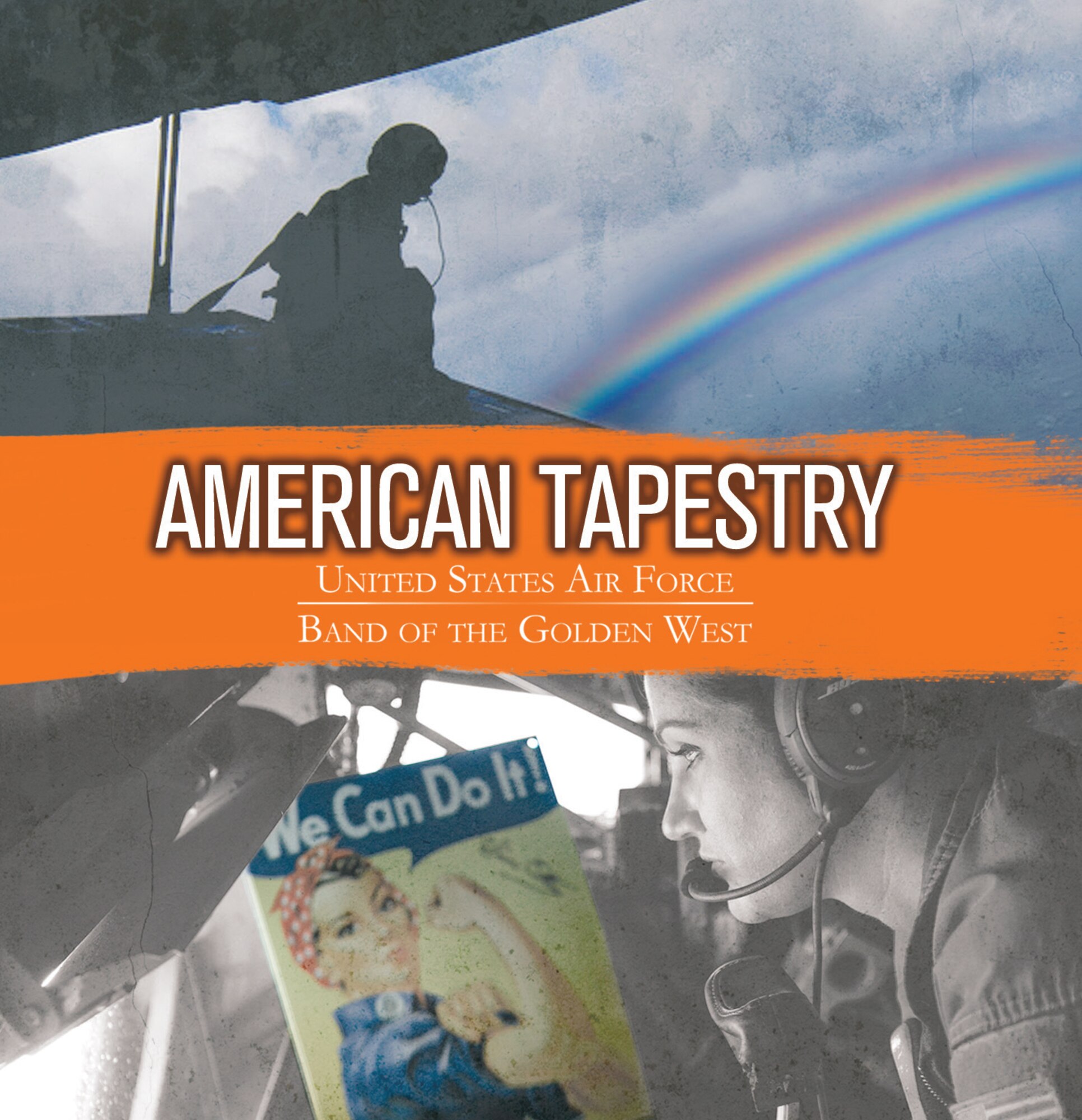 “American Tapestry,” the latest album from the U.S. Air Force Band of the Golden West, focuses on diversity among Americans and their experiences. Several new works were commissioned for inclusion in the piece. (U.S. Air Force graphic/Everett Rein)