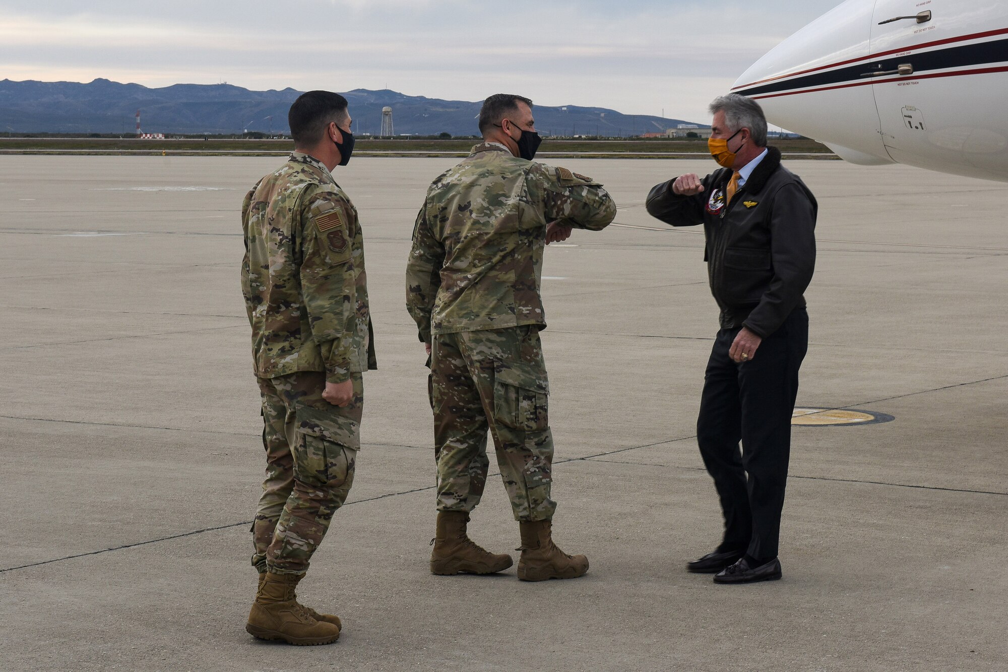 Photo of Secretary of the Navy Braithwaite visiting Vandenberg Air Force Base.