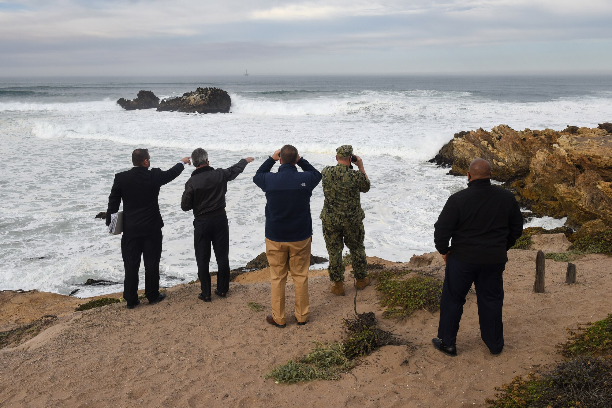 Photo of Secretary of the Navy Braithwaite visiting Vandenberg Air Force Base.