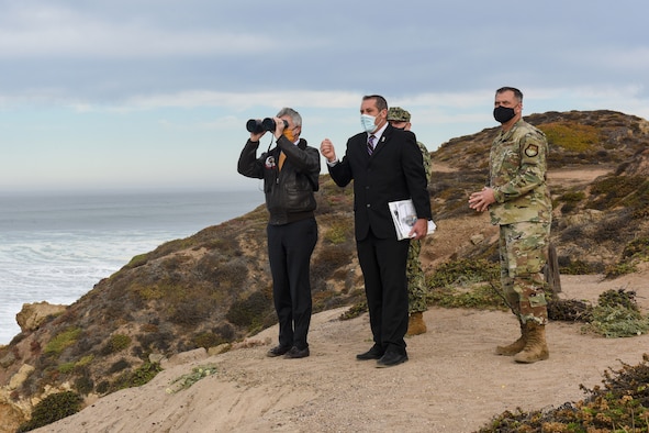 Photo of Secretary of the Navy Braithwaite visiting Vandenberg Air Force Base.