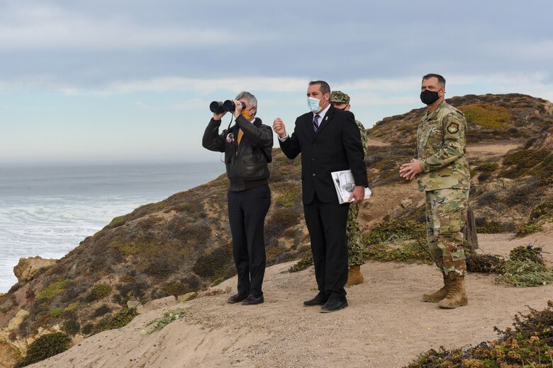 Photo of Secretary of the Navy Braithwaite visiting Vandenberg Air Force Base.