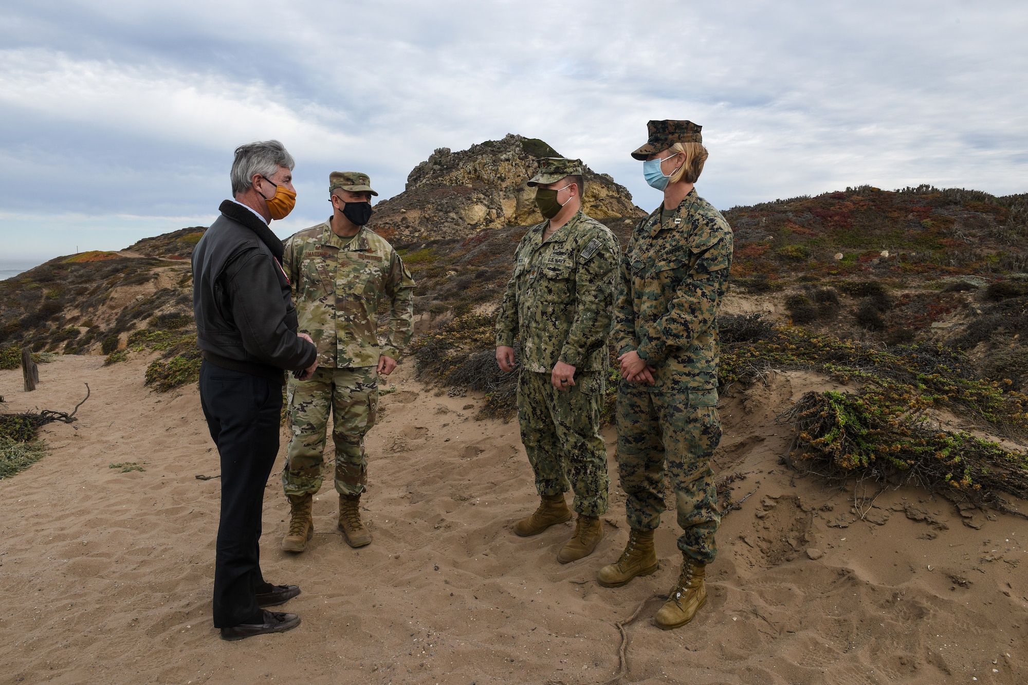 Photo of Secretary of the Navy Braithwaite visiting Vandenberg Air Force Base.