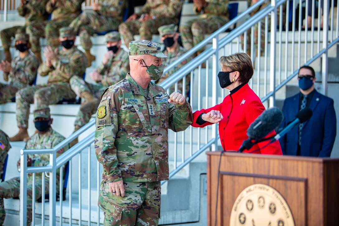 JOINT BASE SAN ANTONIO-LACKLAND, Texas -- History was made here Dec. 10, as the first seven people to enlist directly into the U.S. Space Force graduated from Basic Military Training.