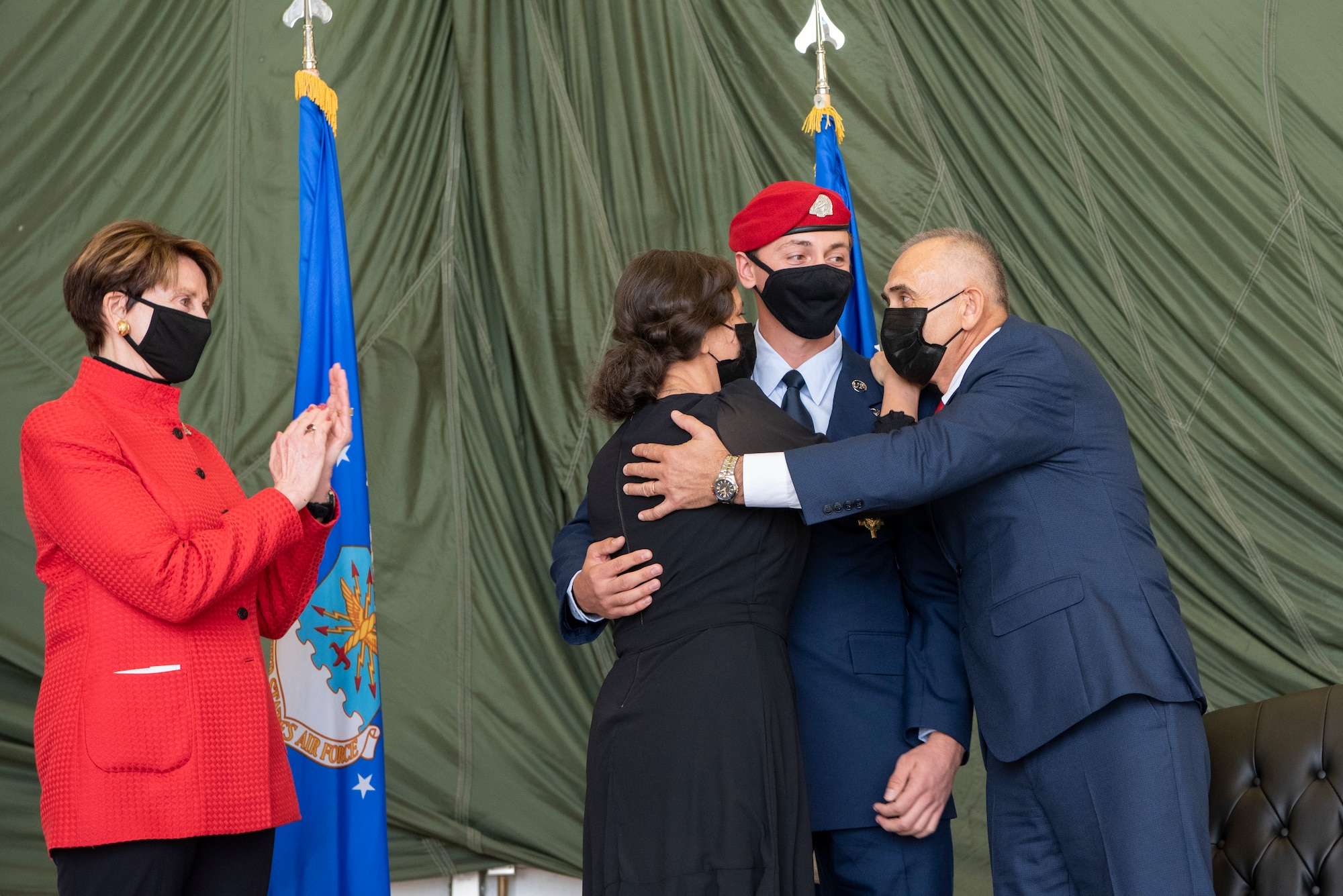 Barbara Barrett, Secretary of the Air Force, presented the medal to Staff Sgt. Alaxey Germanovich, 26th Special Tactics Squadron combat controller, for his actions during a fierce firefight in Nangarhar Province, Afghanistan, April 8, 2017. Germanovich’s efforts were credited with saving over 150 friendly forces and destroying 11 separate fighting positions.