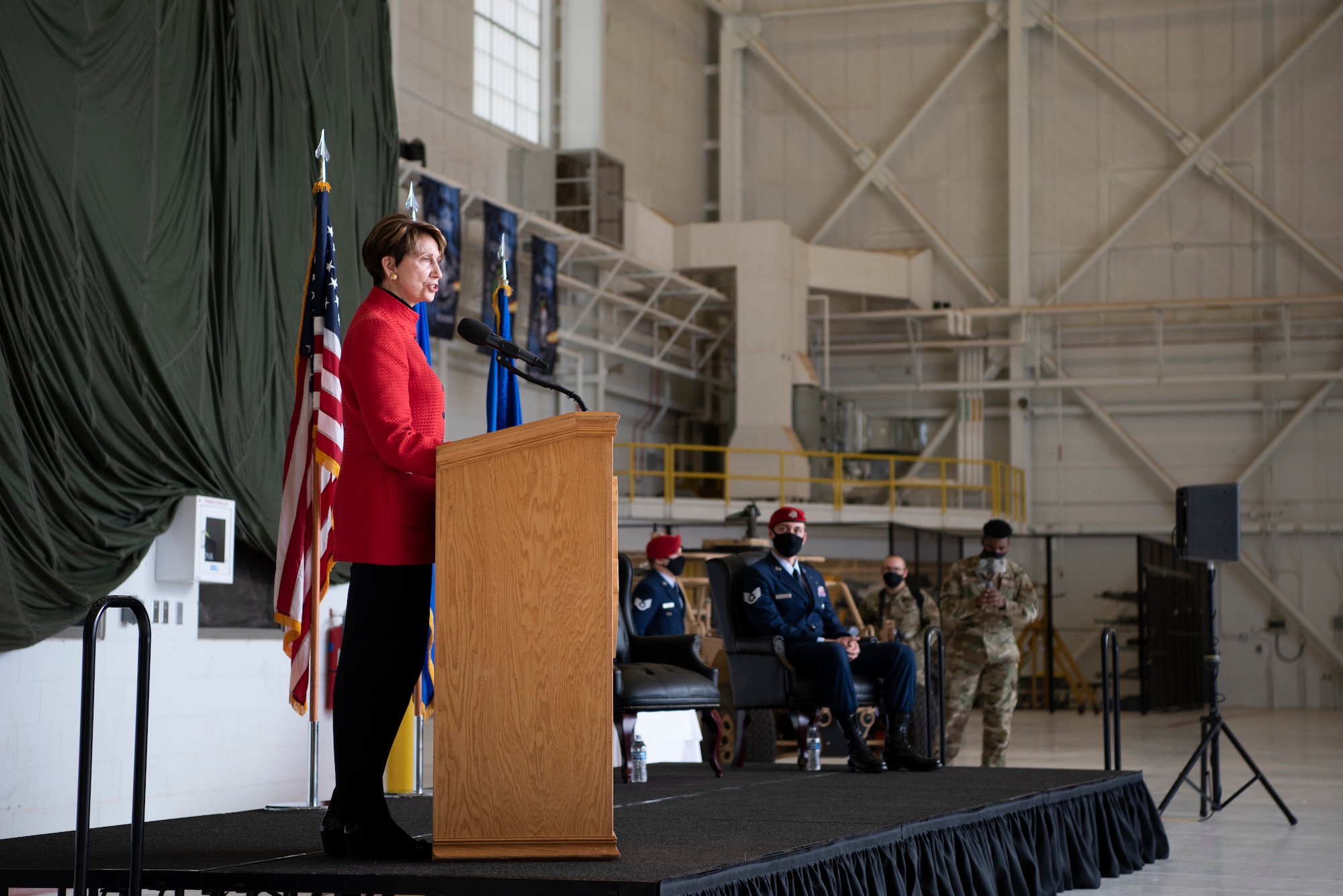 Barbara Barrett, Secretary of the Air Force, presented the medal to Staff Sgt. Alaxey Germanovich, 26th Special Tactics Squadron combat controller, for his actions during a fierce firefight in Nangarhar Province, Afghanistan, April 8, 2017. Germanovich’s efforts were credited with saving over 150 friendly forces and destroying 11 separate fighting positions.