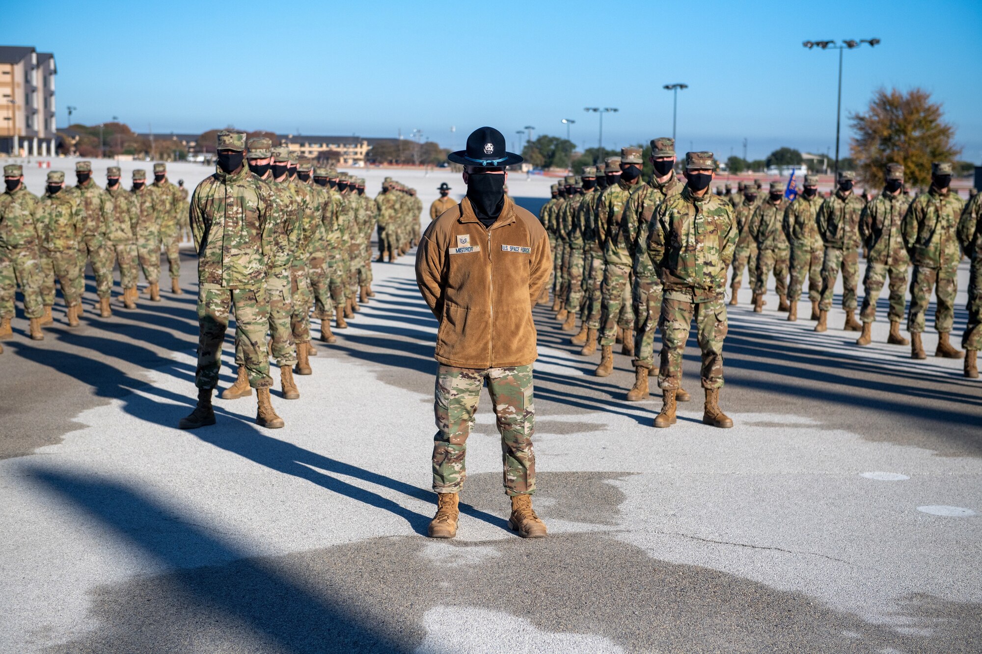 JOINT BASE SAN ANTONIO-LACKLAND, Texas -- History was made here Dec. 10, as the first seven people to enlist directly into the U.S. Space Force graduated from Basic Military Training.