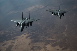 F-15 Strike Eagles keep watch over CENTCOM