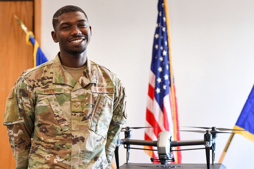 Senior Airman Kendall Pride, 341st Missile Security Operations Squadron unmanned aerial system programs manager, poses for a photo November 11, 2020, at Malmstrom Air Force Base, Mont.