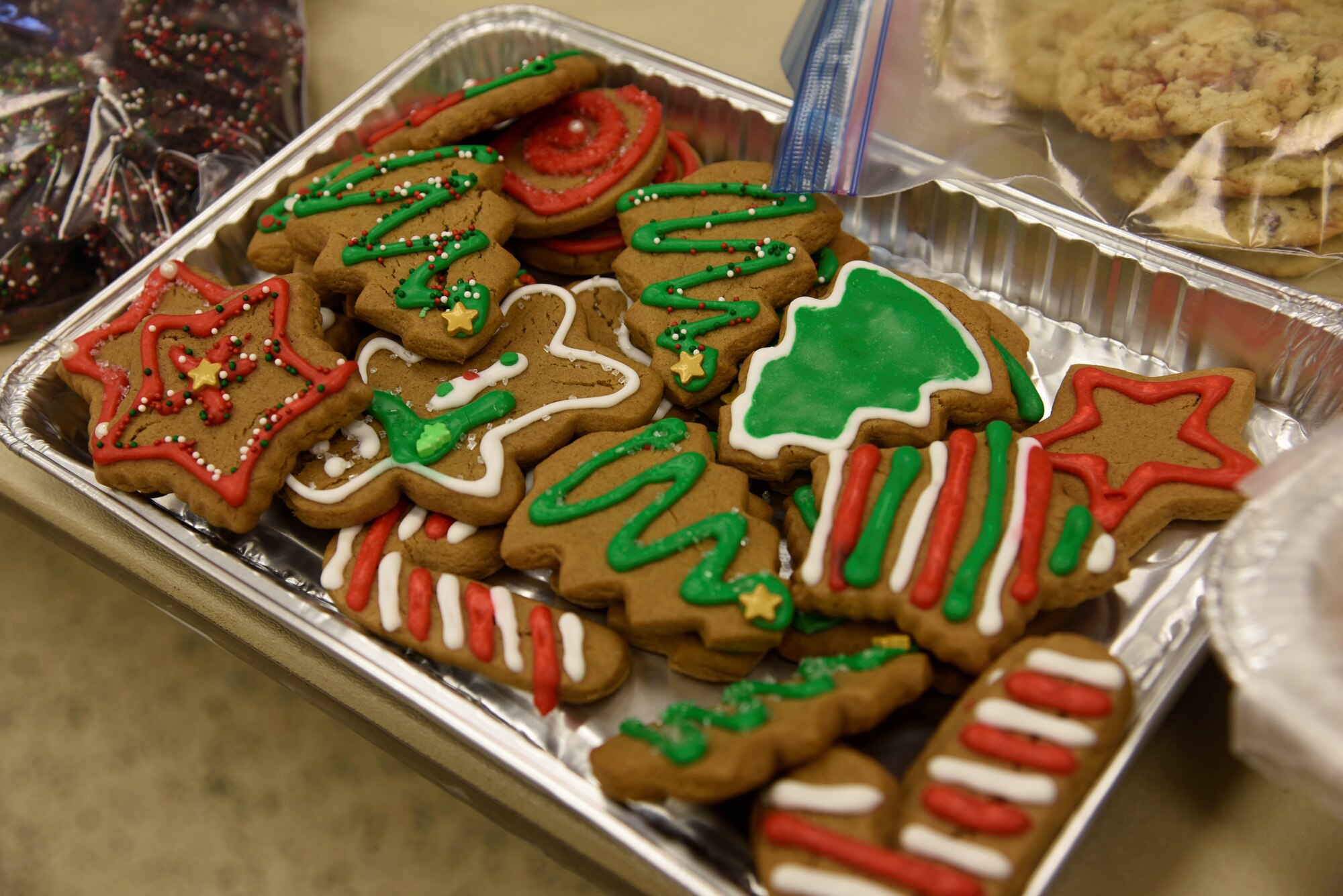 Box of Christmas cookies