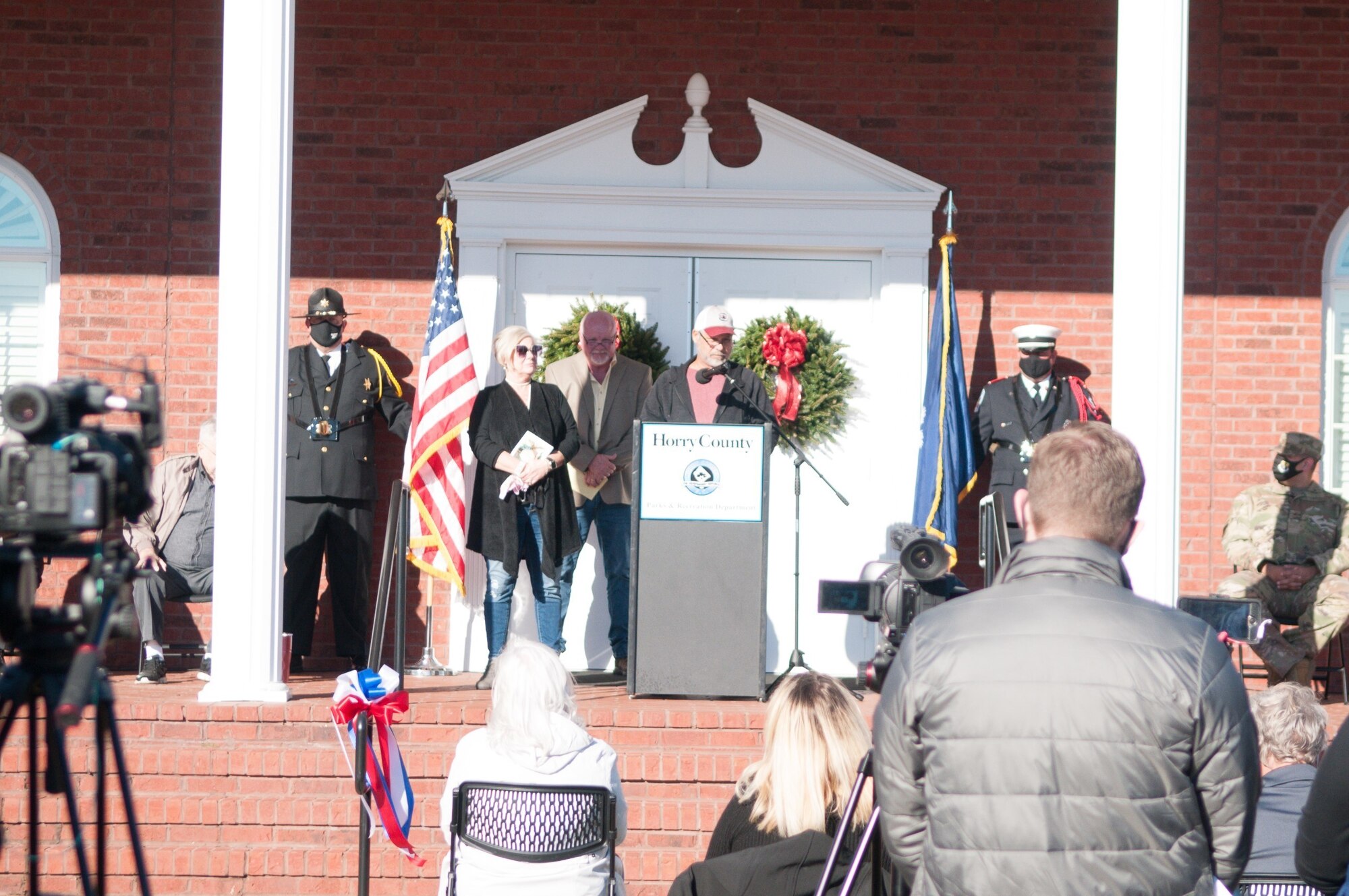 Photo from ceremony honoring victims of a 1972 training crash held on Dec. 5, 2020.