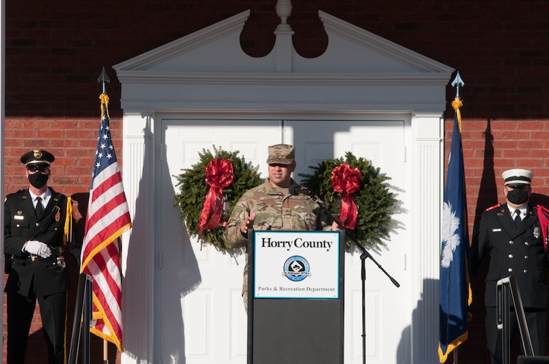 Photo from ceremony honoring victims of a 1972 training crash held on Dec. 5, 2020.