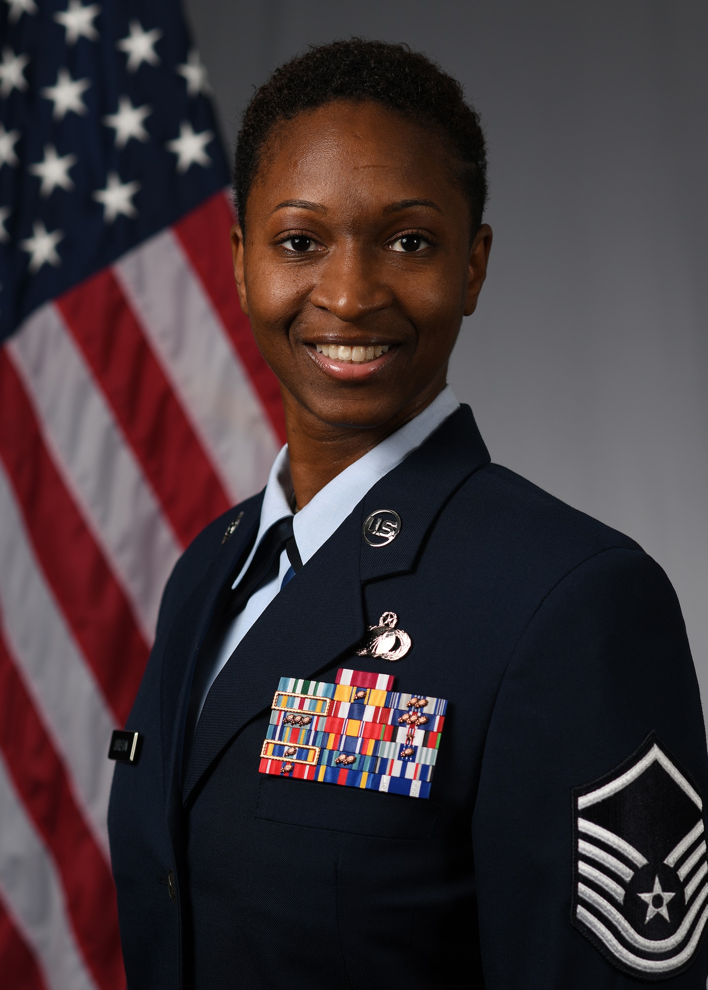 Woman wearing uniform.