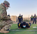 U.S. Army Medical Center of Excellence Soldiers taking the Army Combat Fitness Test.