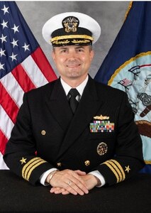 Studio portrait of Cmdr. Daniel A. Reiher.