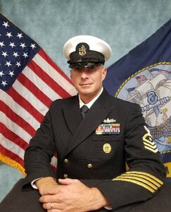 Studio portrait of CMDCS Conrad Hunt
