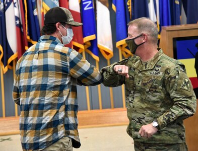 Maj. Gen. Timothy P. Williams, the Adjutant General of Virginia, speaks to Virginia Department of Military Affairs managers during the DMA Supervisors Course Dec. 4, 2020, at Fort Pickett, Virginia.